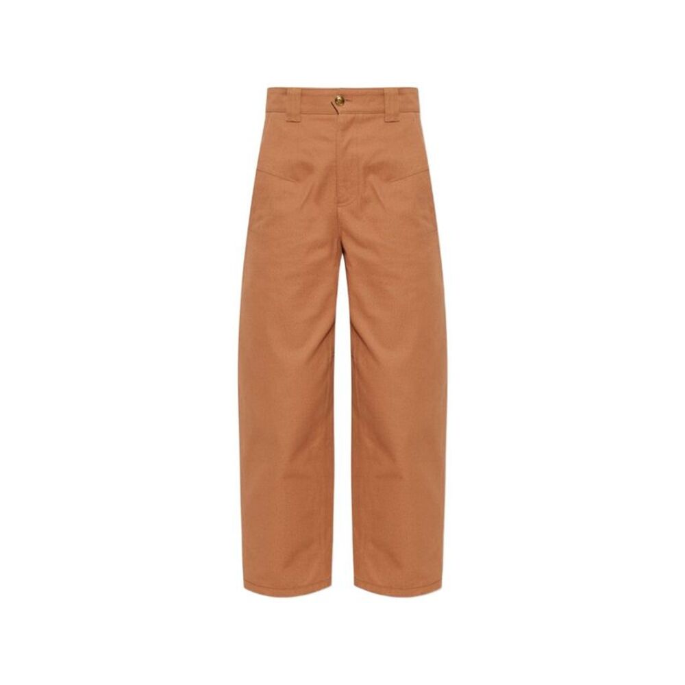 Chloé Women Cotton Barrel Trousers